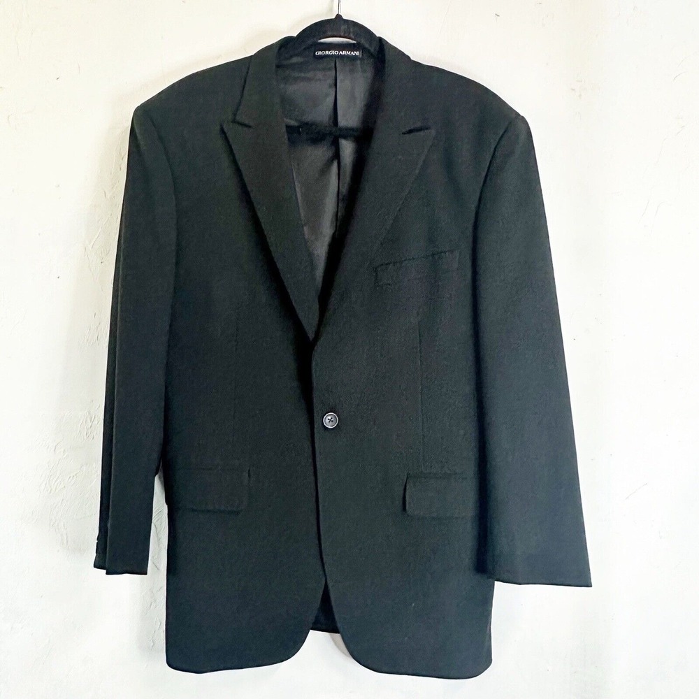 GIORGIO ARMANI Le Collezioni Blazer Size 52 Wool Double Breast Suit Career